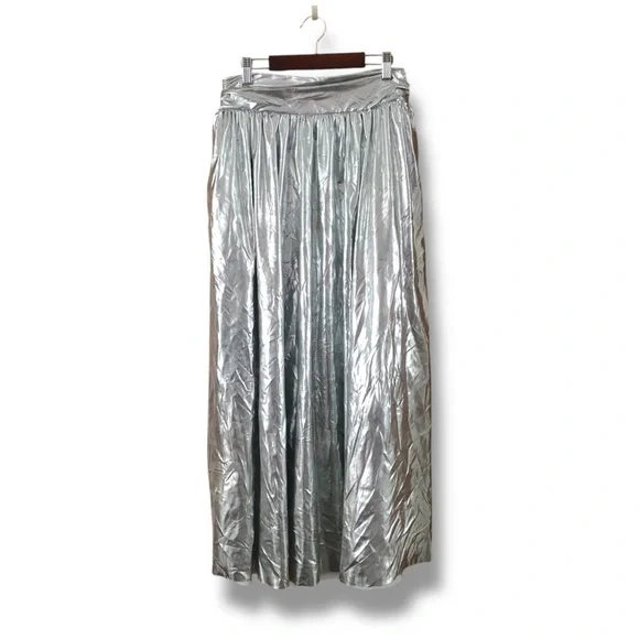 Anthropologie Sunday in Brooklyn Metallic Shine A-Line Skirt NWT FLAW Size Small